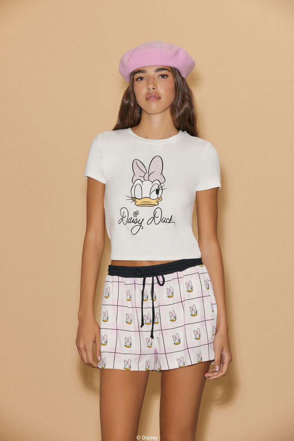 Disney Daisy Duck Pajama Tee & Shorts Set FOREVER21