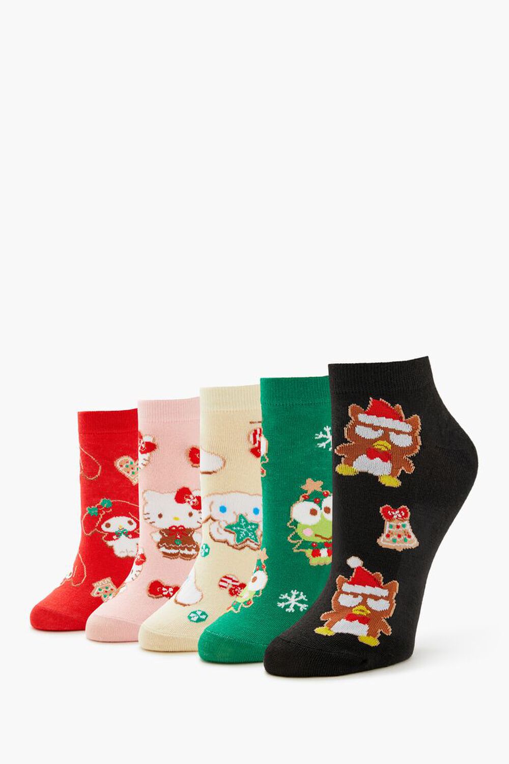 Christmas Sanrio Ankle Socks Set - 5 Pack FOREVER21