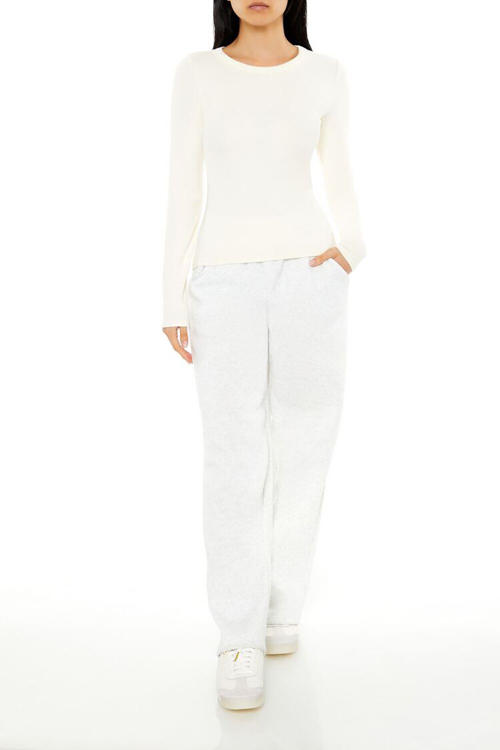 Fleece Mid-Rise Sweatpants FOREVER21