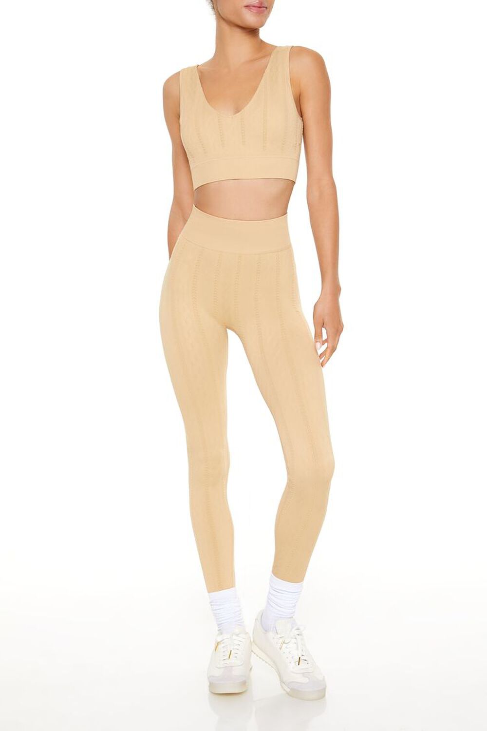 Женские Леггинсы FOREVER21 Active Seamless Cable Knit FOREVER21