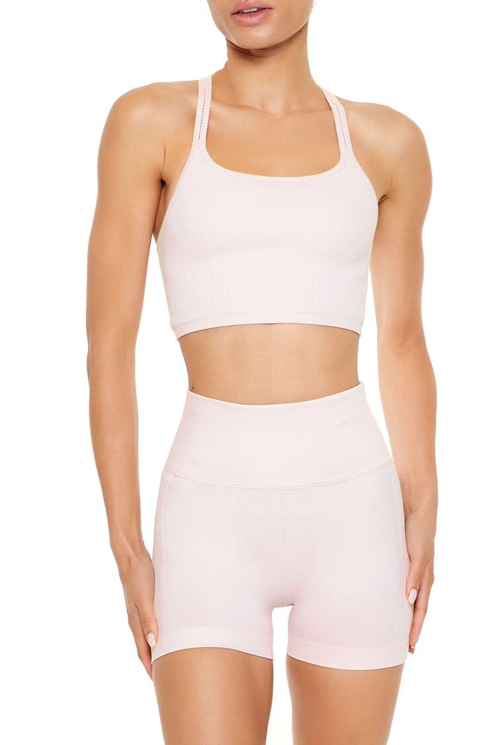 Seamless Strappy Sports Bra FOREVER21