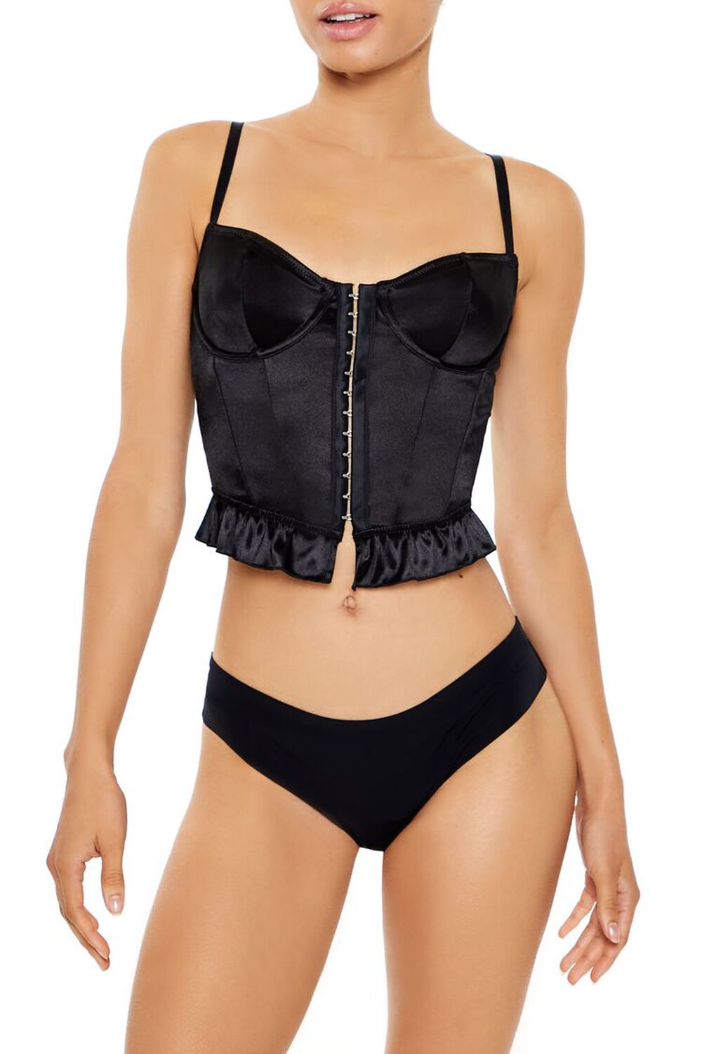 Satin Lingerie Corset Cami FOREVER21