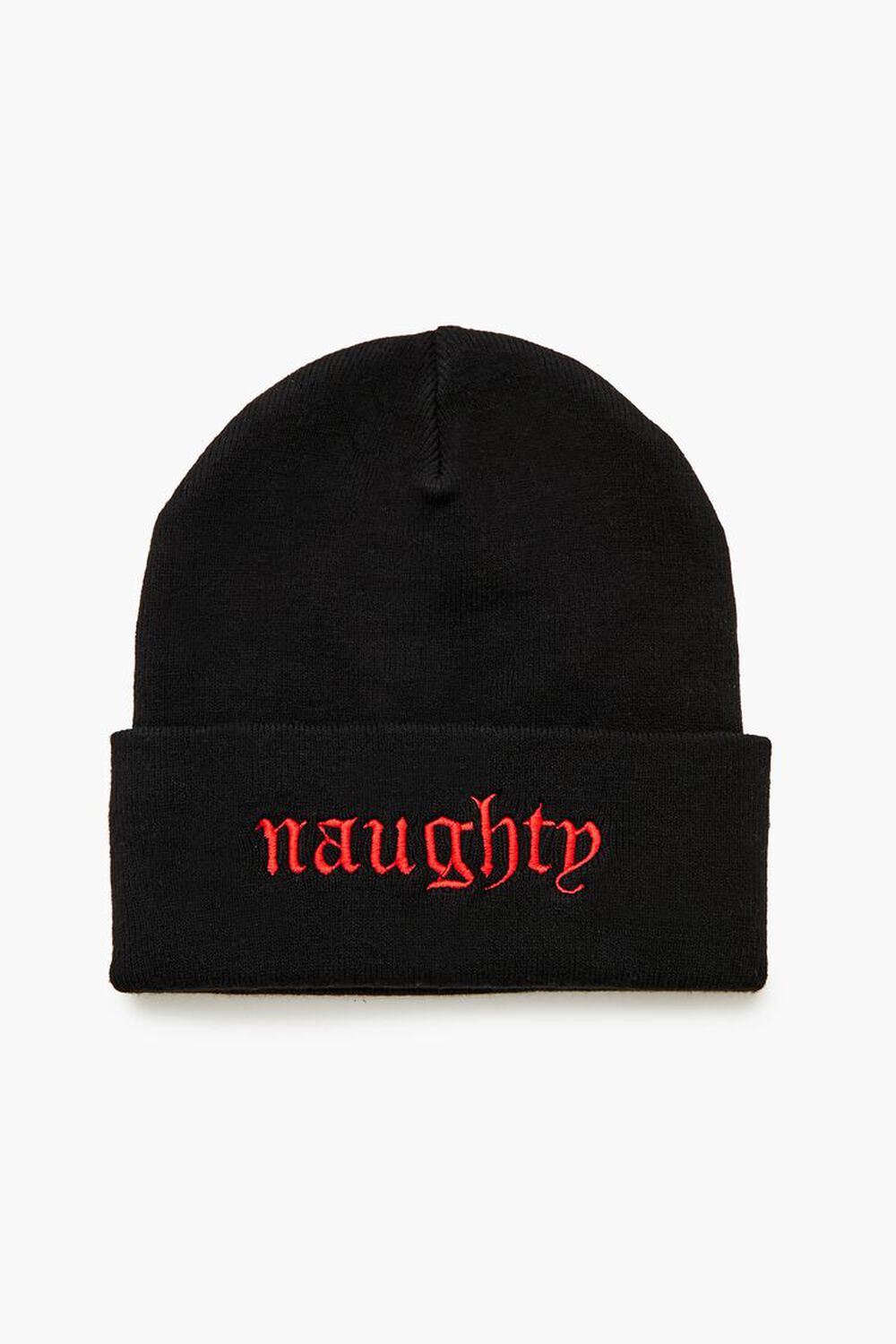 Embroidered Naughty & Nice Beanie FOREVER21