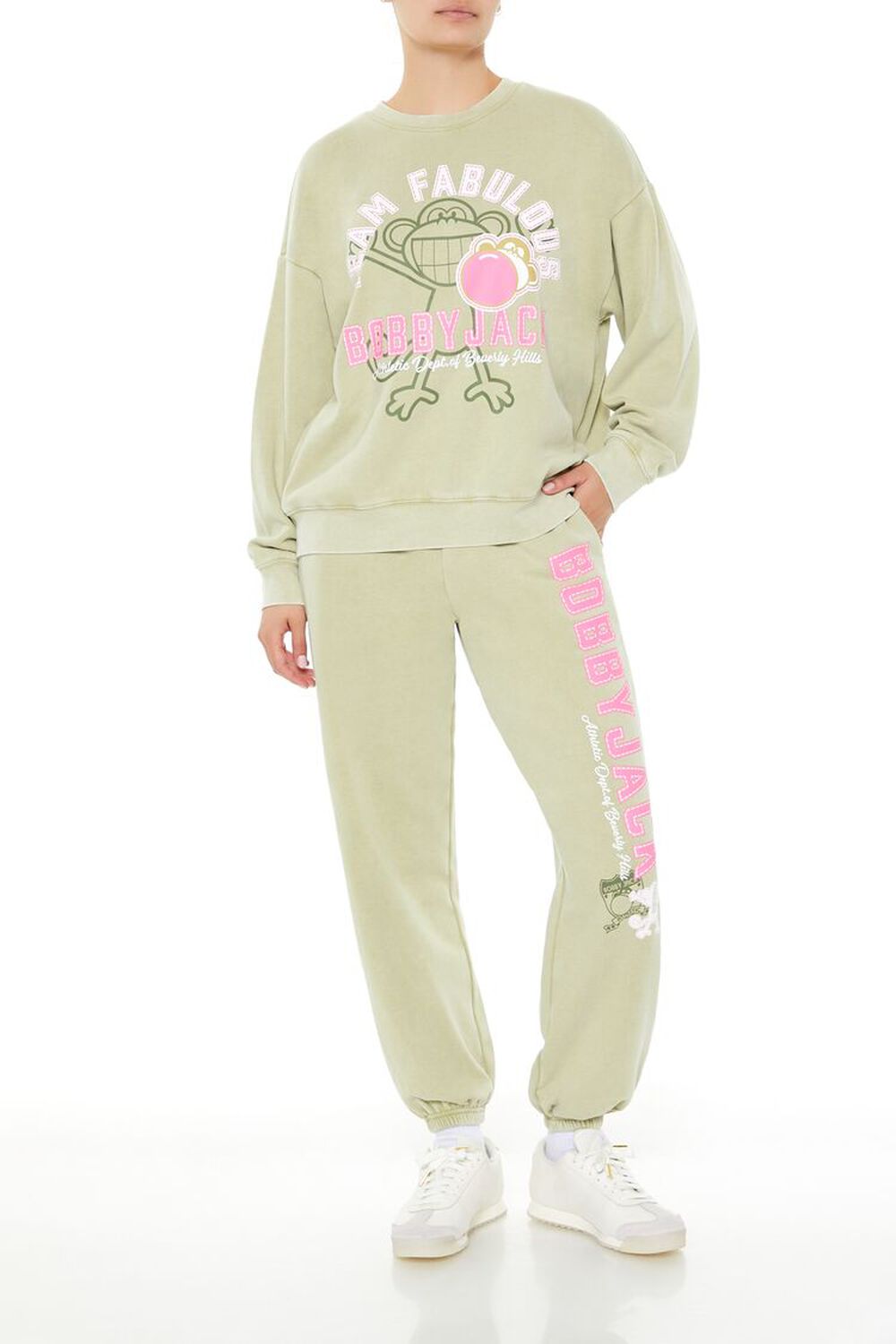 Женские Джоггеры FOREVER21 Fleece Bobby Jack Graphic FOREVER21