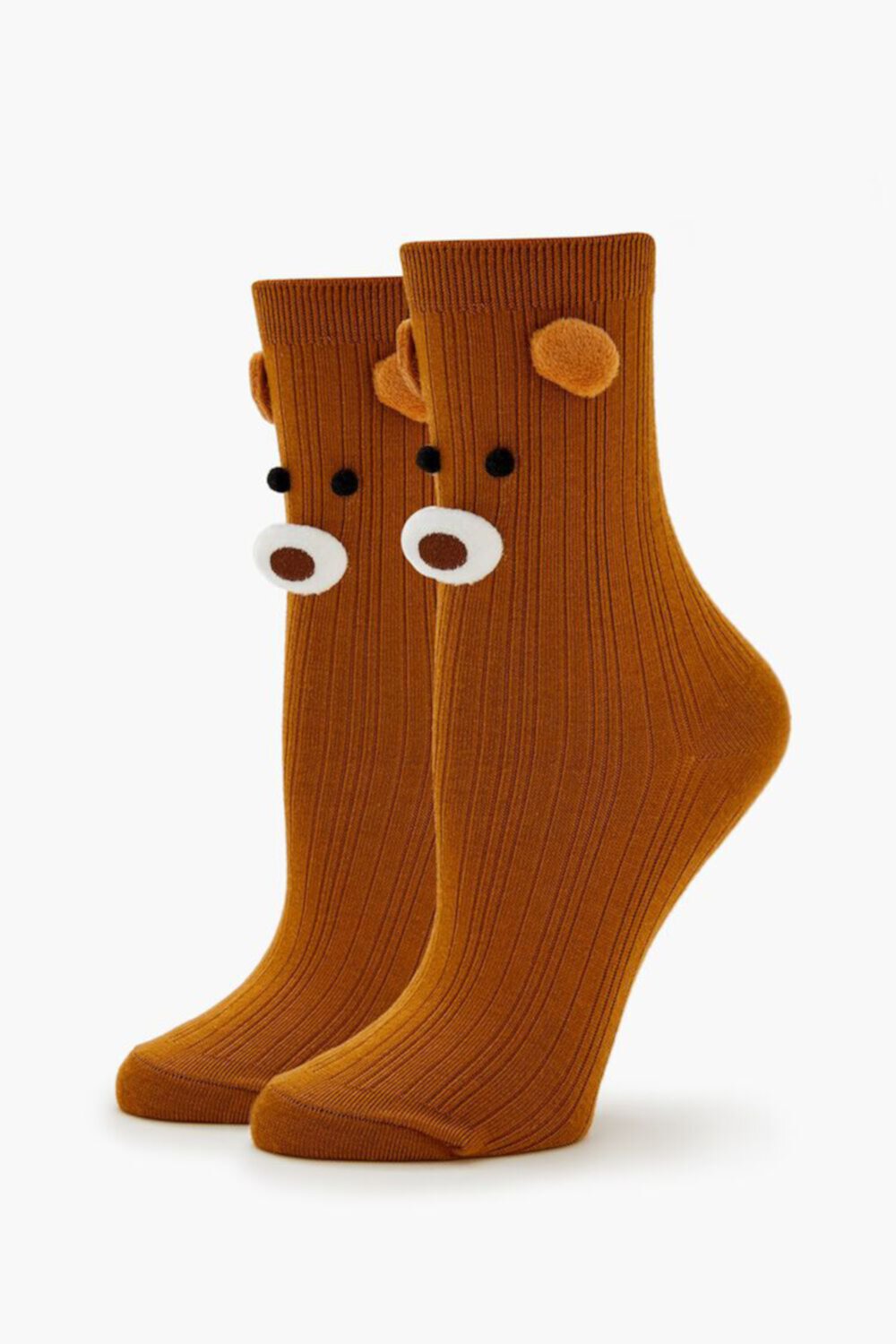 Bear Pom Pom Crew Socks FOREVER21