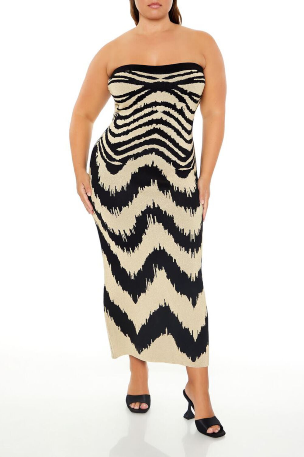 Женское Повседневное Платье FOREVER21 Plus Size Chevron Tube Maxi Dress FOREVER21