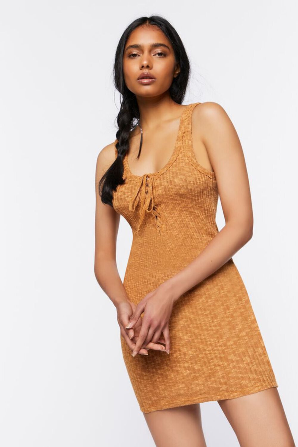 Bodycon Lace-Up Mini Dress FOREVER21