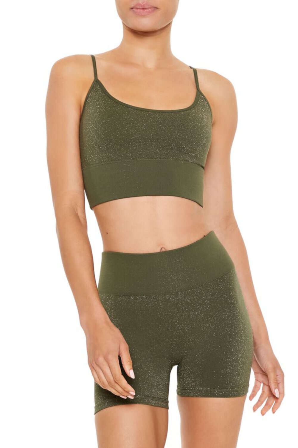 Active Seamless Glitter Sports Bra FOREVER21