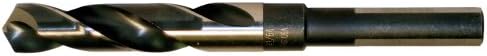 Cle-line C17042 Silver and Deming Reduced Shank Drill, High Speed Steel, Black and Gold Finish, Reduced Flatted Shank, 118-Degree Split Point, 11/16" Drill Diameter Cle-line