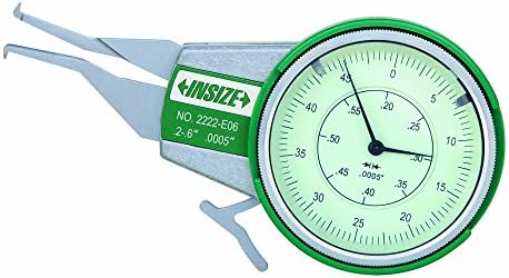 INSIZE 2222-E161 Internal Dial Caliper Gage, 0.8-1.6", Graduation 0.0005" Insize