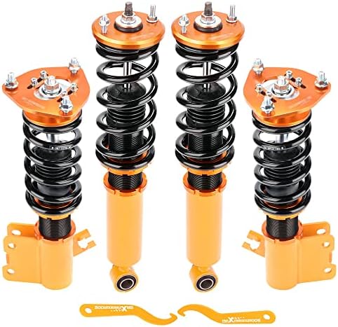 maXpeedingrods Coilovers for Nissan S13 Silvia 240SX 200SX 180SX Sileighty 1989-1999, Spring Shock Absorber Suspension Coil Struts, Amortiguador Lowering Kit Adjustable Height Twin-tube Structure Maxpeedingrods