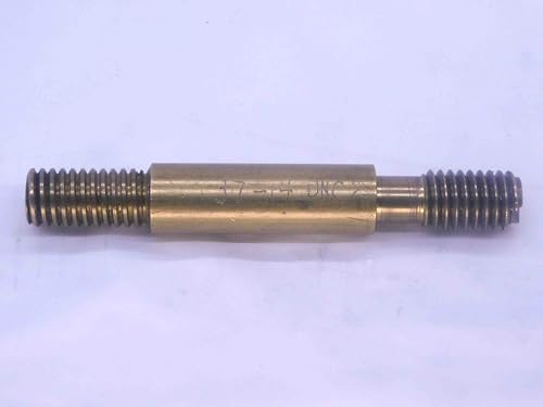 Shop Made .437 14 UNC 2 Brass Thread Plug GAGE .4375"-14 UNC 7/16 GO and NO GO - DW31594BZ4 M & J Tooling LLC