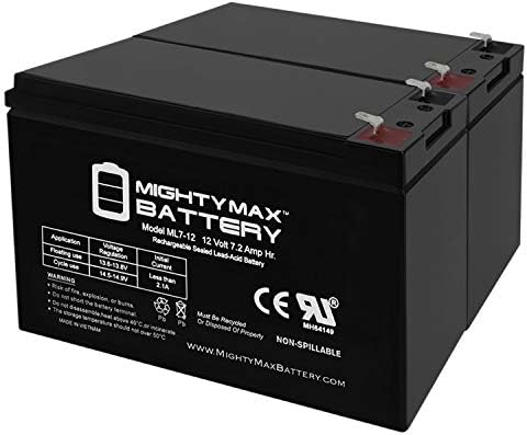 Mighty Max Battery 12V 7Ah Battery Replacement for Razor Sweet Pea Pocket Mod - 2 Pack Mighty Max Battery