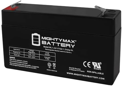 Герметичный свинцово-кислотный аккумулятор 6V 1.3AH для Universal Battery UB613K, 2 шт. Mighty Max Battery