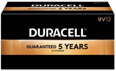 Щелочные батареи 9V CopperTop, 12 штук в упаковке, технология Duralock Power Preserve Duracell