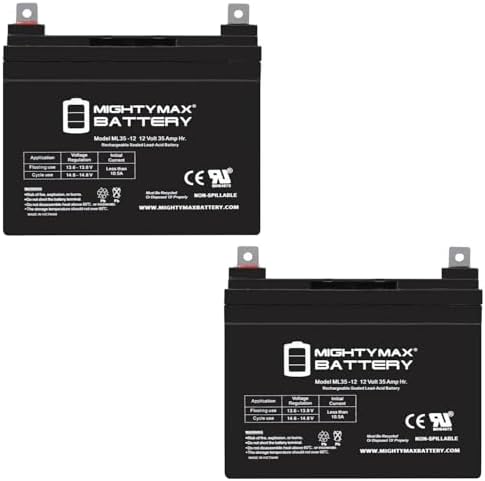 Аккумулятор 12V 35AH SLA, герметичный, упаковка из 2 штук, для Sail 6-GFM-33 Mighty Max Battery