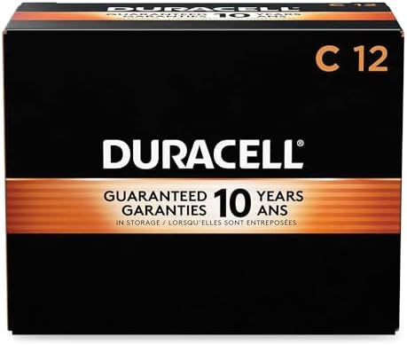 Щелочные батареи C CopperTop, 12 штук в упаковке Duracell