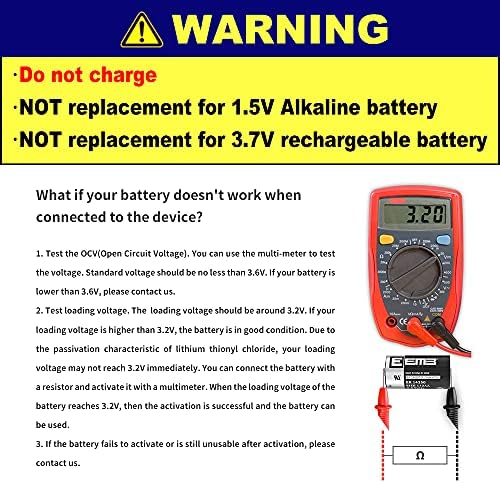 Литиевые батареи ER14250 3.6V 1200 мАч, 1/2 AA, 4 шт., для датчиков и охранных систем EEMB