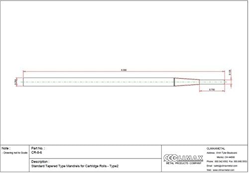 Стандартные конусные насадки CR-8-6 для картриджных роликов (набор из 5 шт.), диаметр 3,2 мм, длина 15,2 см Climax Metals