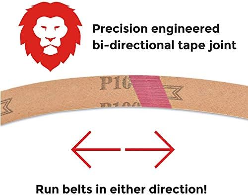 Red Label Abrasives 2 X 72 Inch 24 Grit Metal Grinding Zirconia Sanding Belts, 6 Pack Red Label Abrasives