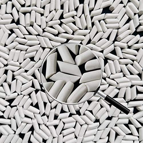 6 Pound 3/16" x 3/8" Small Rock Tumbling Ceramic Filler Media Non-Abrasive Ceramic Pellets for All Type Tumblers (Small) Sackorange