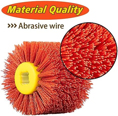 SALI Abrasive Nylon Drawing Wheel Drum Burnishing Polishing Brush Fits Restorer Tools, Abrasive Wheel for Derusting, Deburring and Cleaning Wooden Floor ((120 * 100 * 19 G60) Sali