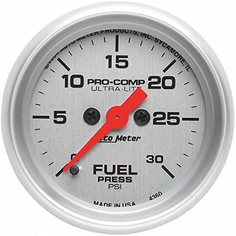 Auto Meter 4360 Ultra-Lite Electric Fuel Pressure Gauge Auto Meter