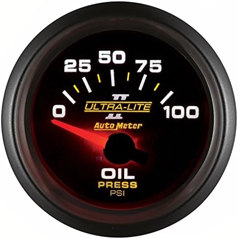 Auto Meter 4927 Ultra-Lite II 2-1/16" 0-100 PSI Short Sweep Electric Oil Pressure Gauge Auto Meter