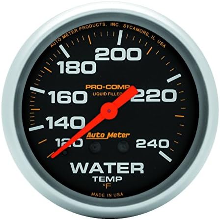 AUTO METER Autometer 5433 2-5/8" Water Temp. 120-240 øF 12 Ft. Mechanical Liquid Filled Pro-Comp Auto Meter