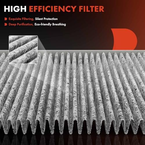 A-Premium 2-PC Behind Glove Box Cabin Air Filter with Activated Carbon Compatible with Mazda RX-8 RX8 2004-2011, MPV 2004-2006, Replace# LDY461J6X A-Premium