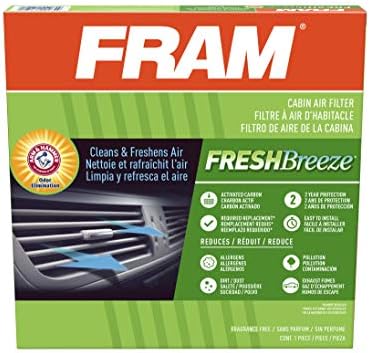 Салонный фильтр Fresh Breeze с угольным наполнителем Arm & Hammer, простой монтаж, CF10916 для BMW i8 2015-2020 и Z4 2003-2016 Fram