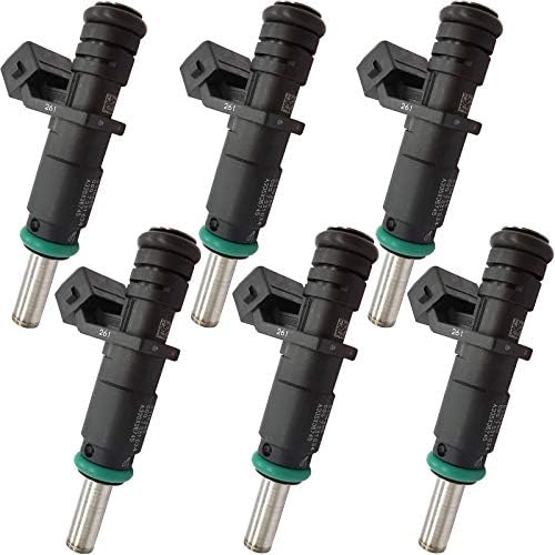 Pack of 6Pcs 7531634 13537531634 Fuel Injectors 4 Holes Enigne Fuel Spray Nozzle For B-M-W 128i 328i X3 X 5 Z4 525i 2.0L 2.5L 3.0L 2006 2007 2008 2009 2010 2011 2012 DAVRPES