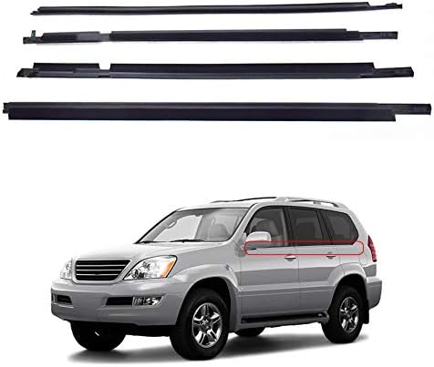 munirater Weatherstrip Window Moulding Trim Seal Belt Replacement for 2003-2009 Land Cruiser Prado and GX470 Munirater