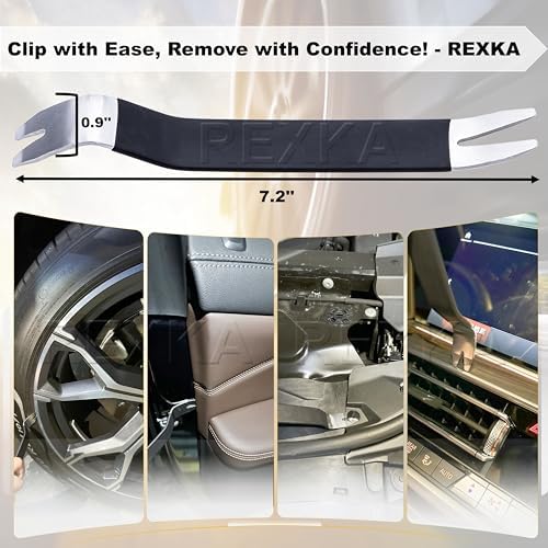 Rexka 51pcs Fender Liner Wheelhouse Liner Mud Guard Nylon Screw Grommet Nut Retainer for Toyota Lexus 90189-06013 Camry Corolla Highlander Tundra Tacoma Sequoia - Multipurpose Auto Trim Body Remover Rexka