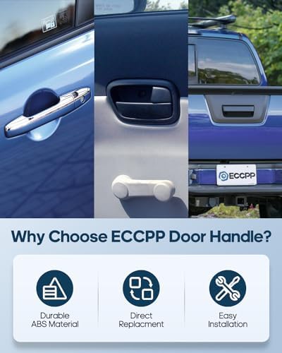 ECCPP Door Handles Exterior Outer Outside Front Passenger Side for Toyota Tacoma 1995 1996 1997 1998 1999 2000 2001 2002 2003 2004 Black Eccpp