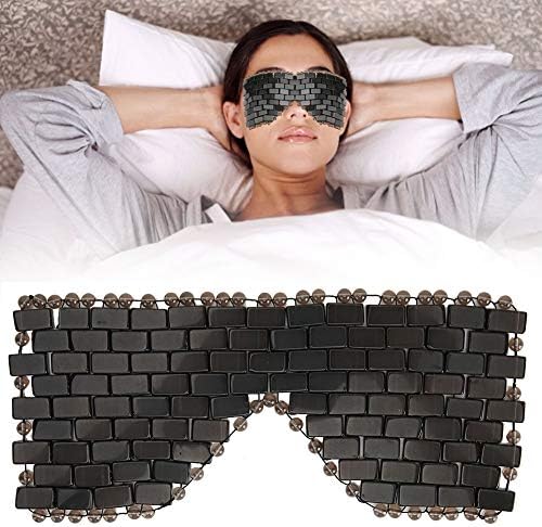 Маска для сна Yosoo Jade Eye Mask, Jade Sleep Mask & Blindfold, Jade Eye Mask, Anti-Aging Hot or Cold Eye Mask Which is Soothing Cooling (Black) Yosoo