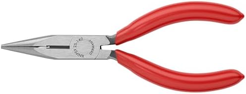 KNIPEX - 25 01 140 Tools - Long Nose Pliers With Cutter (2501140), 5.5, Red Knipex