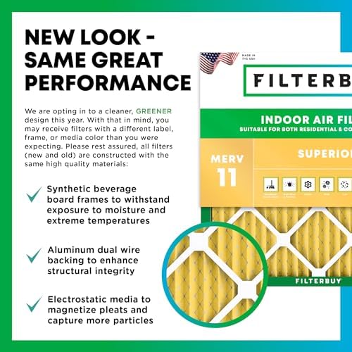 Filterbuy 21.5x26x4 Air Filter MERV 11 Allergen Defense (6-Pack), Pleated HVAC AC Furnace Air Filters Replacement (Actual Size: 21.50 x 26.00 x 4.00 Inches) Filterbuy