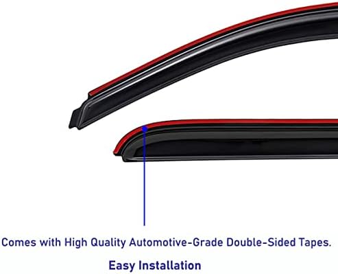 Lightronic WV194479 in-Channel Side Window Visor Deflector Rain Guard, Dark Smoke, 4-Pieces Set, Fits 2013-2018 Nissan Pathfinder Lightronic