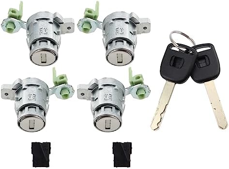 72185-S9A-013 Ignition Switch Cylinder & 4X Door Lock Cylinder Kit for Honda Civic 2003-2005 CR-V 2002-2006 Element 2003-2011 S2000 2004-2005 GoaMotors