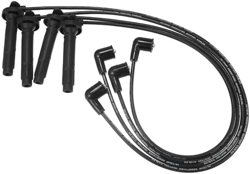 ACROPIX Car Spark Plug Coil Wires Ignition Coil Harness Cable 7mm Fit for Subaru Legacy Impreza Forester 2.4L SOHC No.22451AA940/22452AA690 - Pack of 4 Acropix