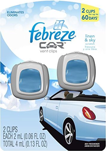 Набор ароматизаторов для автомобиля с запахом льна и неба, 8 штук, по 2 в упаковке Febreze