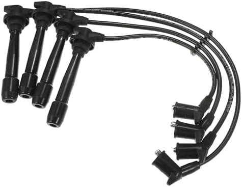 ACROPIX Car Spark Plug Coil Wires Ignition Coil Harness Cable 7mm Fit for Hyundai Accent 1997 2001 2002 2003 2004 2005 1.5L 1.6L No.2750126A00 - Pack of 4 Acropix