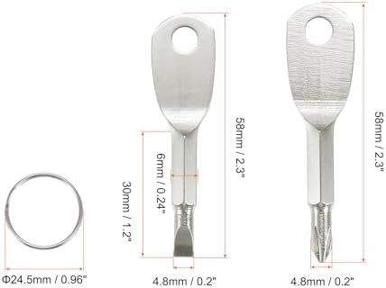 Набор из 2 портативных брелков-отверток PH1 и 4.8 мм, стальной CR-V, для повседневного использования HARFINGTON