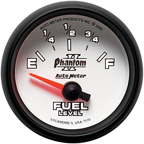 Auto Meter 7516 Phantom II Short Sweep Electric Fuel Level Gauge Auto Meter