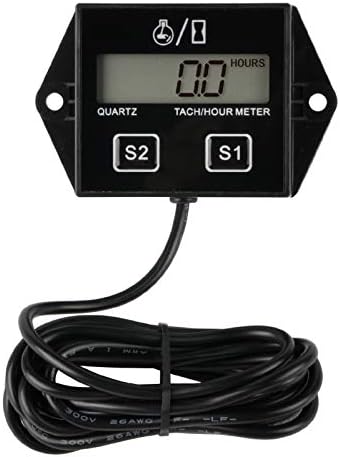 Runleader Digital Hour Meter Tachometer, Maintenance Reminder, Battery Replaceable, Automatically Shutdown, Use for ZTR Lawn Mower Tractor Generator Marine Snowmobile. Runleader