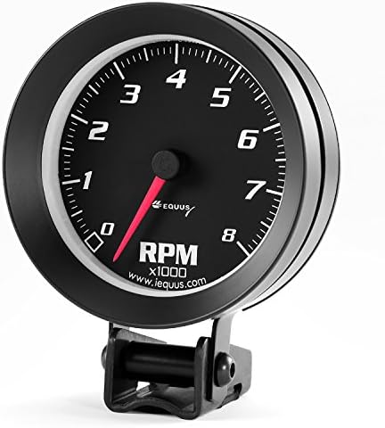 Equus 6068 3-3/8" Tachometer, Black Equus