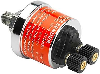 GlowShift Replacement 2 Post 30 PSI Fuel Pressure Gauge Sensor Sending Unit 1/8-27 NPT Thread GlowShift