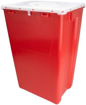 Heavy Duty Sharps Container for Home Use & Professional, 16 Gallon (1-Pack) with Locking Rotating Lid, Multi-Purpose Biohazard Needle and Syringe Disposal, Professional Medical Grade Generic