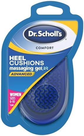 Dr. Scholl's Massaging Gel (Гель) Heel Cushions for Women Size 6-10 - 1 PR, Pack of 4 Dr. Scholl's